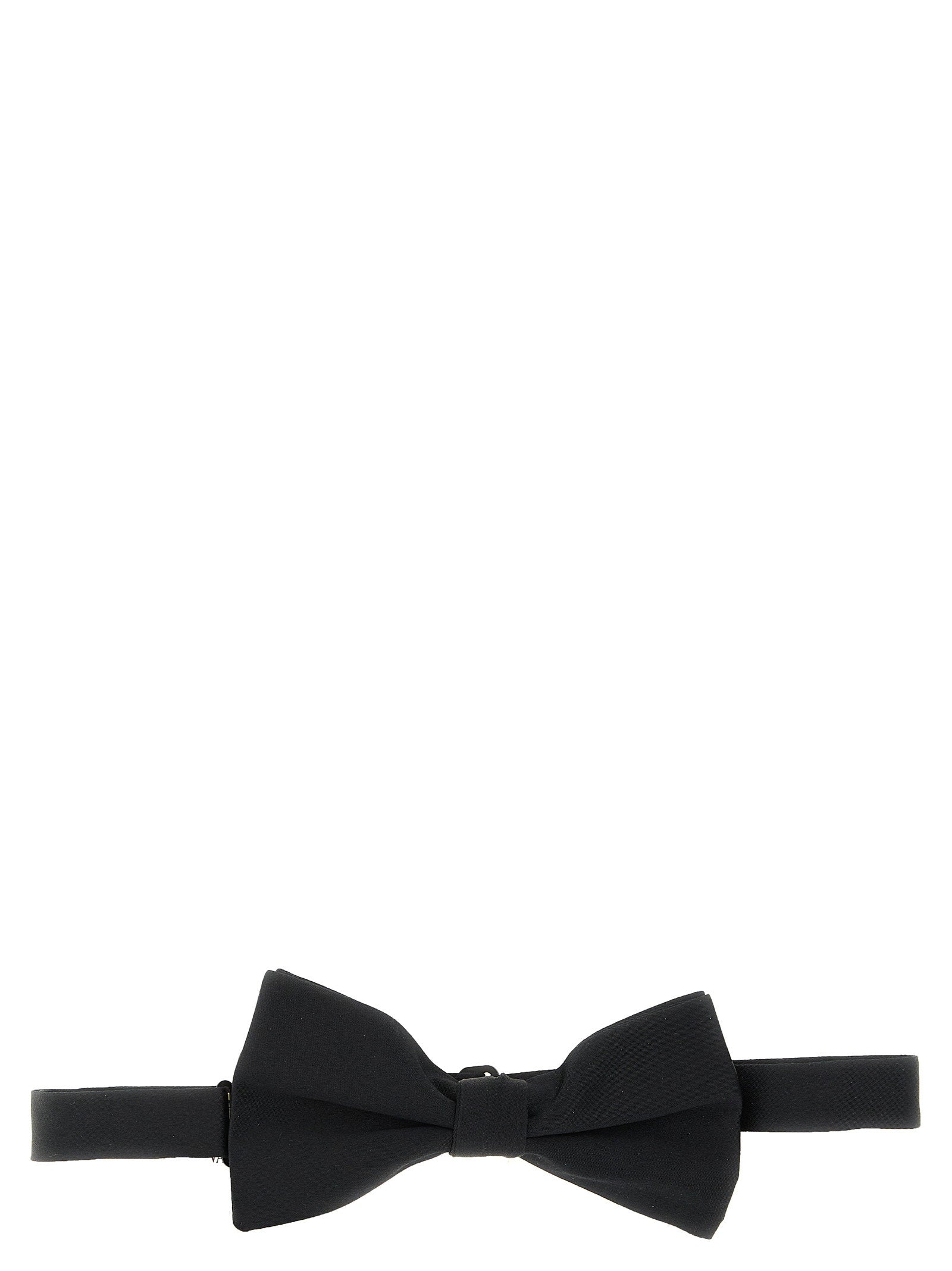 Valentino Garavani Silk Satin Bow Tie — Black