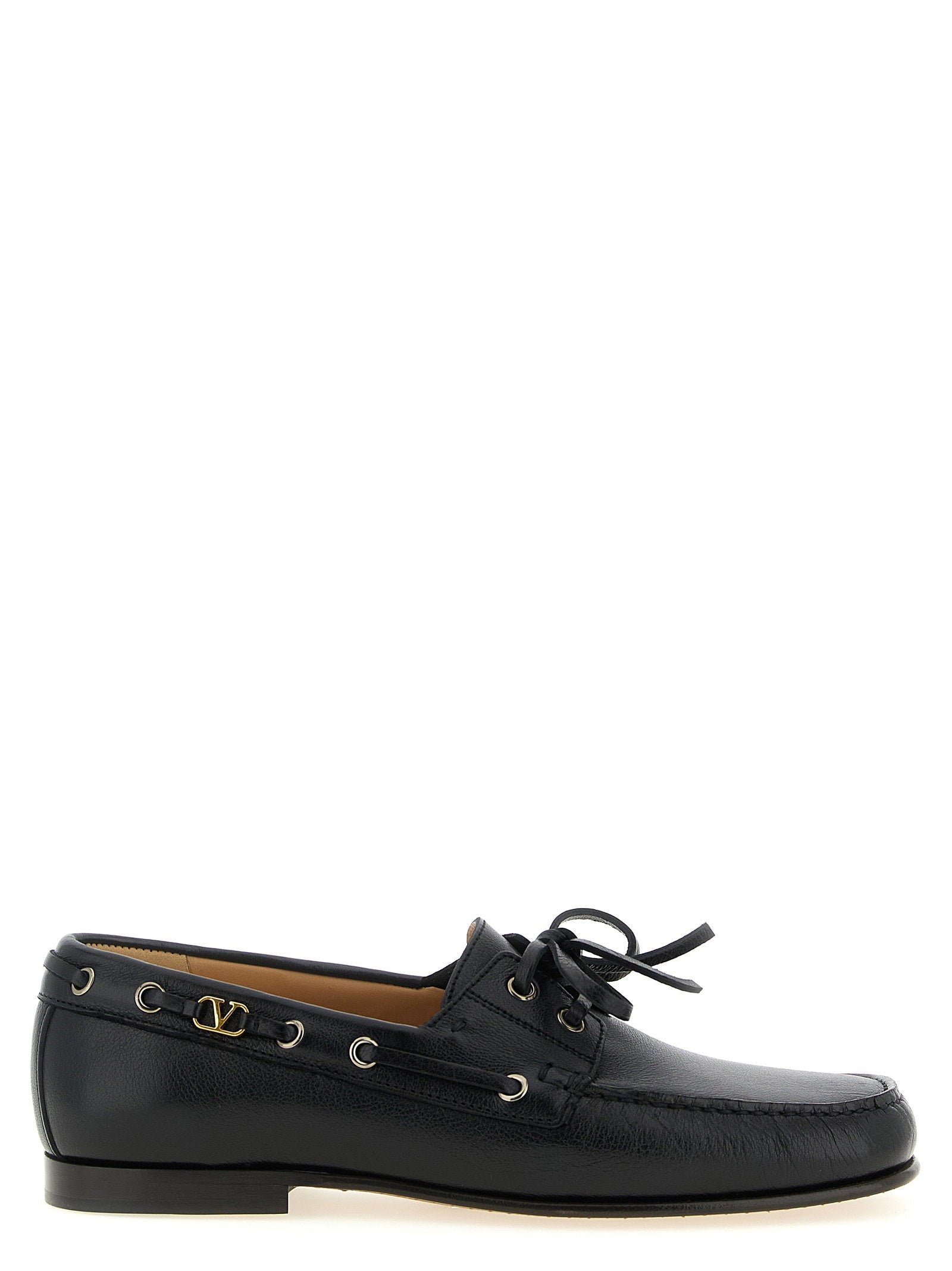 Valentino Garavani Palm Avenue Boat Shoe — Black