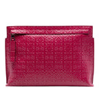 Embossed Calfskin Anagram Repeat T Pouch