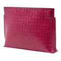 Embossed Calfskin Anagram Repeat T Pouch