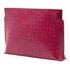 Embossed Calfskin Anagram Repeat T Pouch