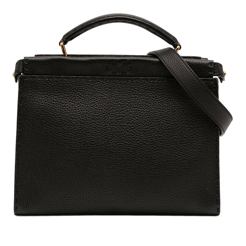 Mini Calfskin Romano Selleria Peekaboo Iconic Fit Satchel