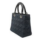 Medium Denim Cannage Lady Dior
