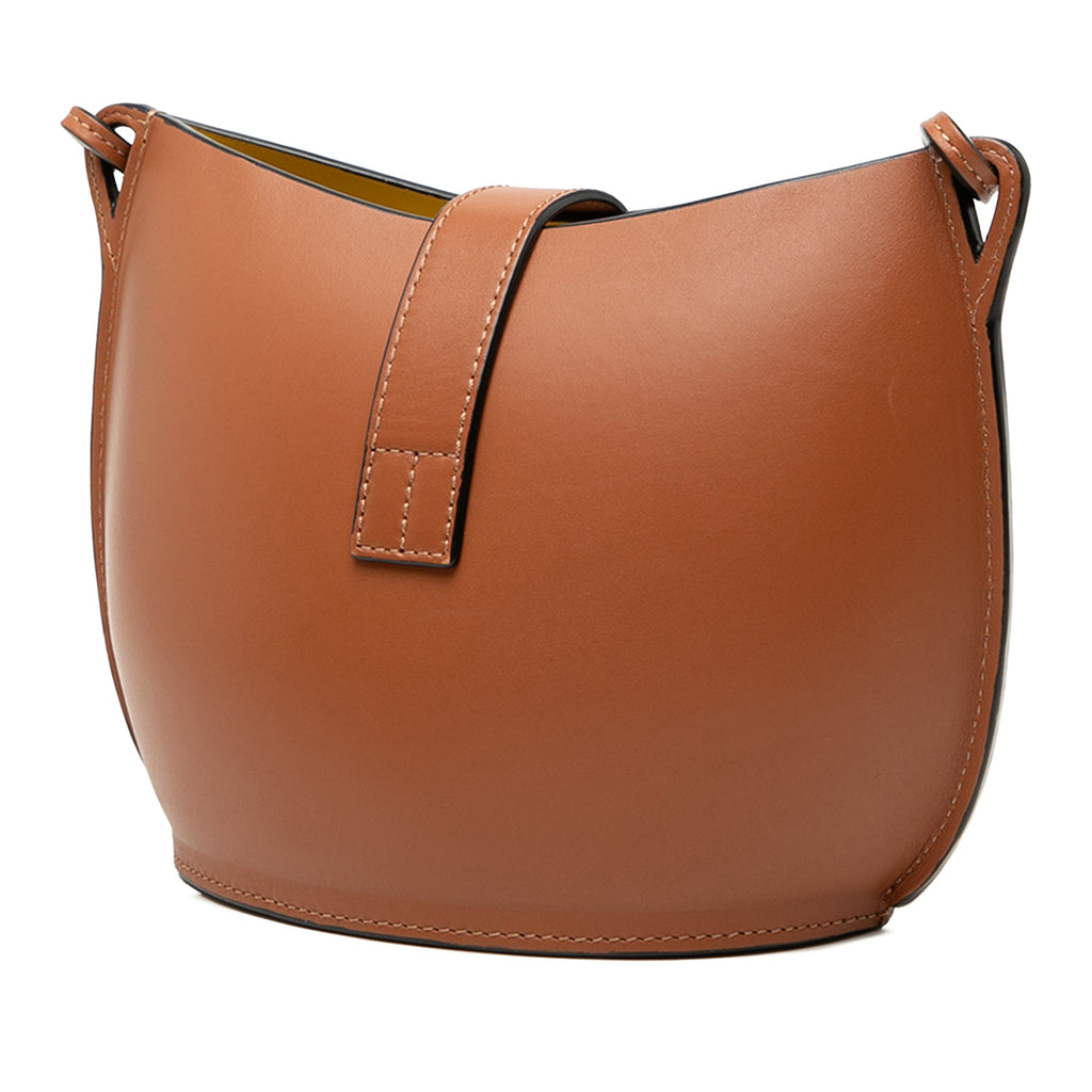 Leather Molded Bucket Bag