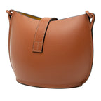 Leather Molded Bucket Bag