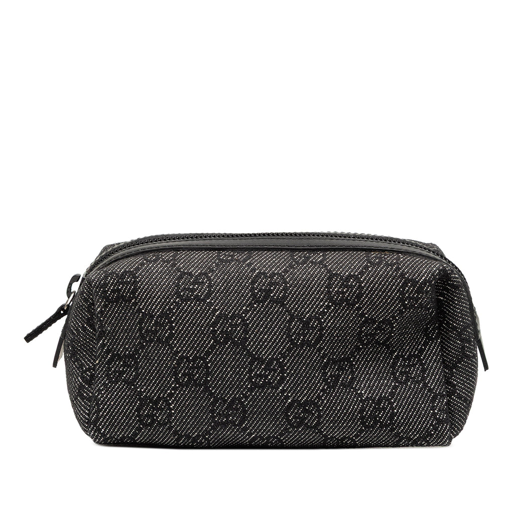 GG Denim Cosmetic Pouch