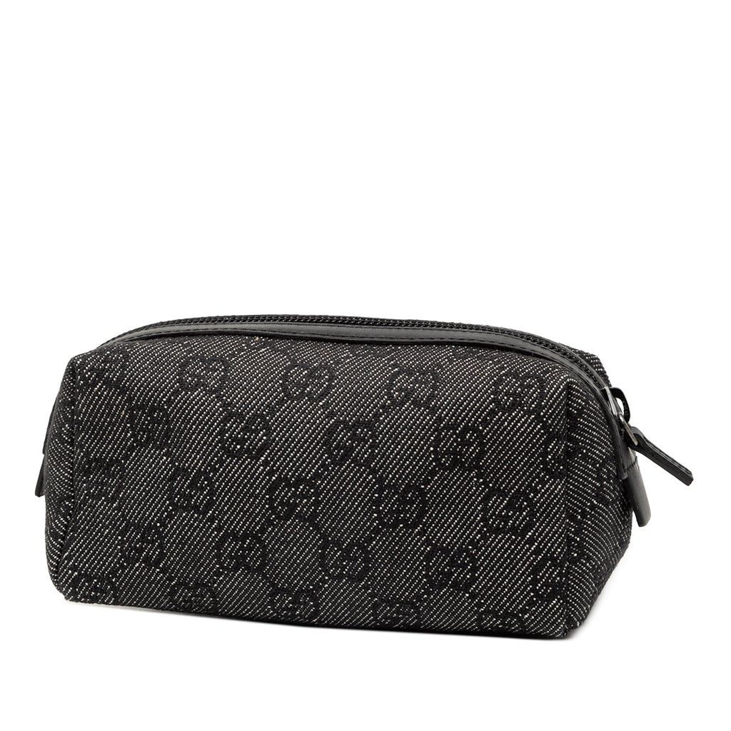 GG Denim Cosmetic Pouch