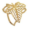Gold Plated Leaf Brooch