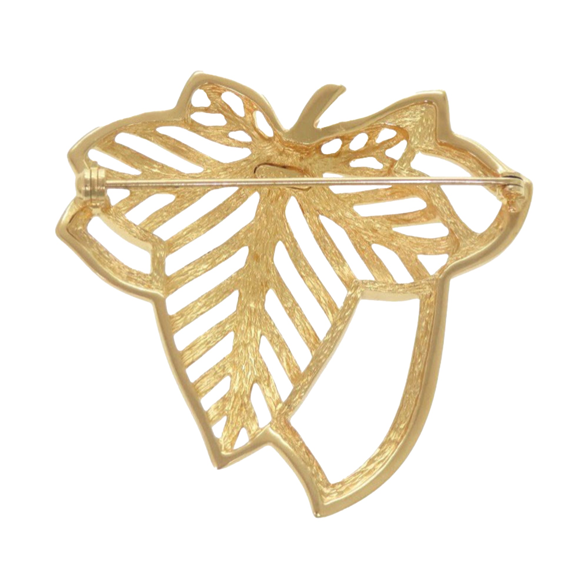 Gold Plated Leaf Brooch