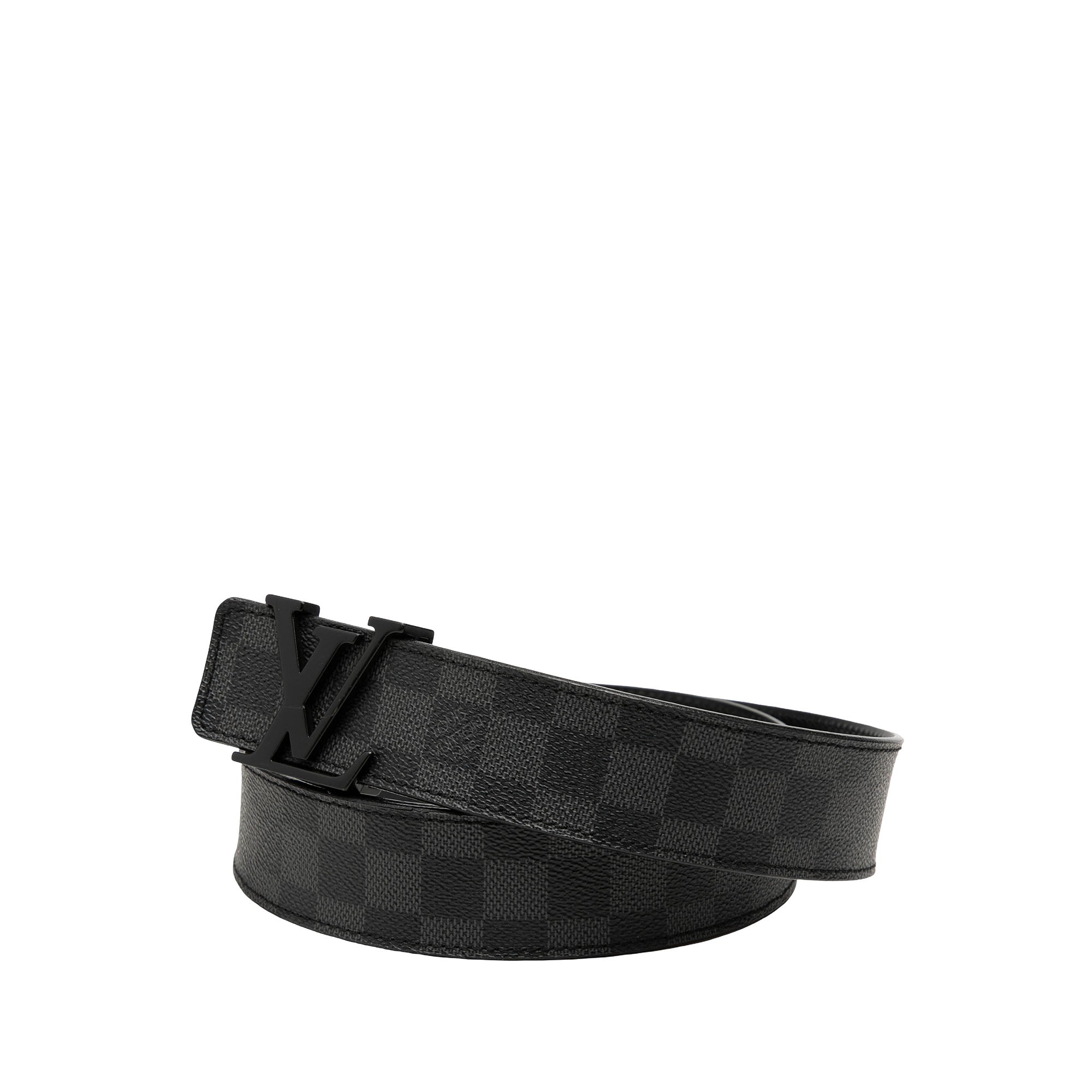 Damier Graphite Initiales Belt