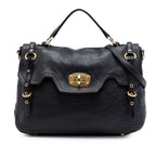 Cervo Deerskin Buckles East West Satchel