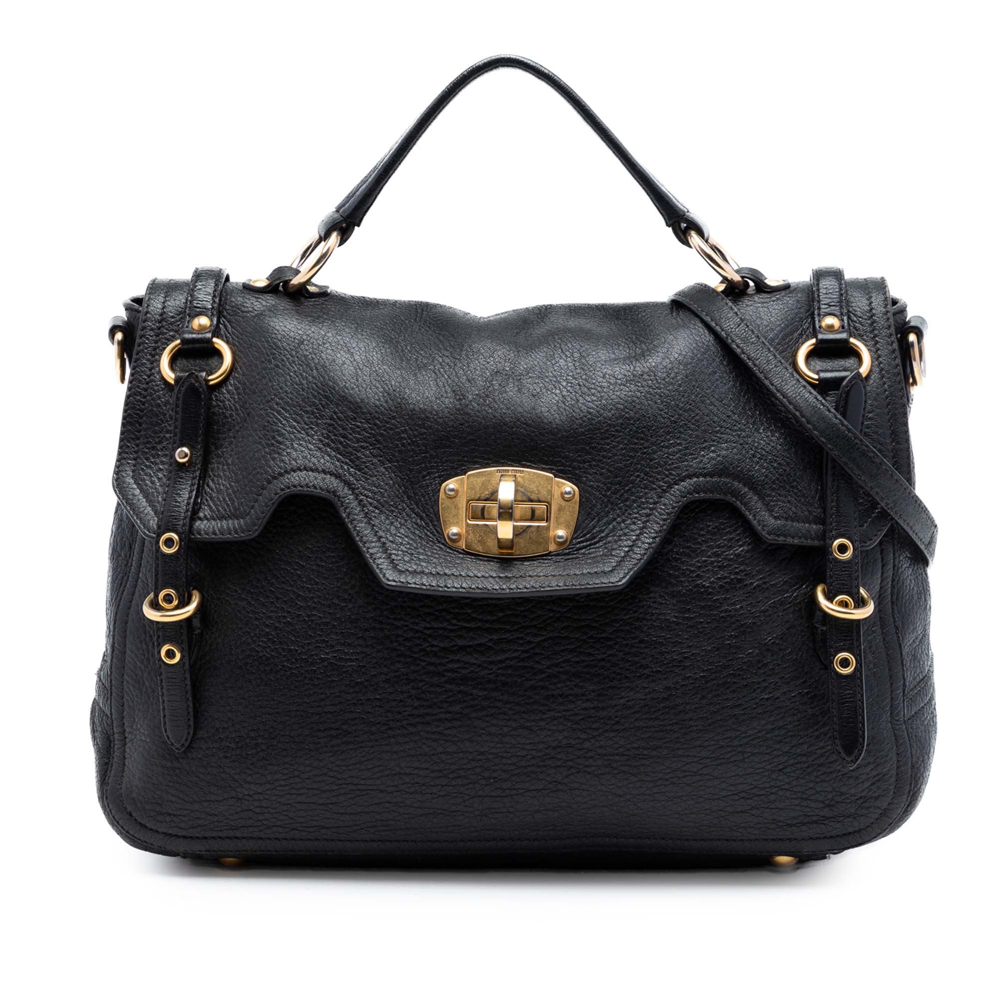 Cervo Deerskin Buckles East West Satchel