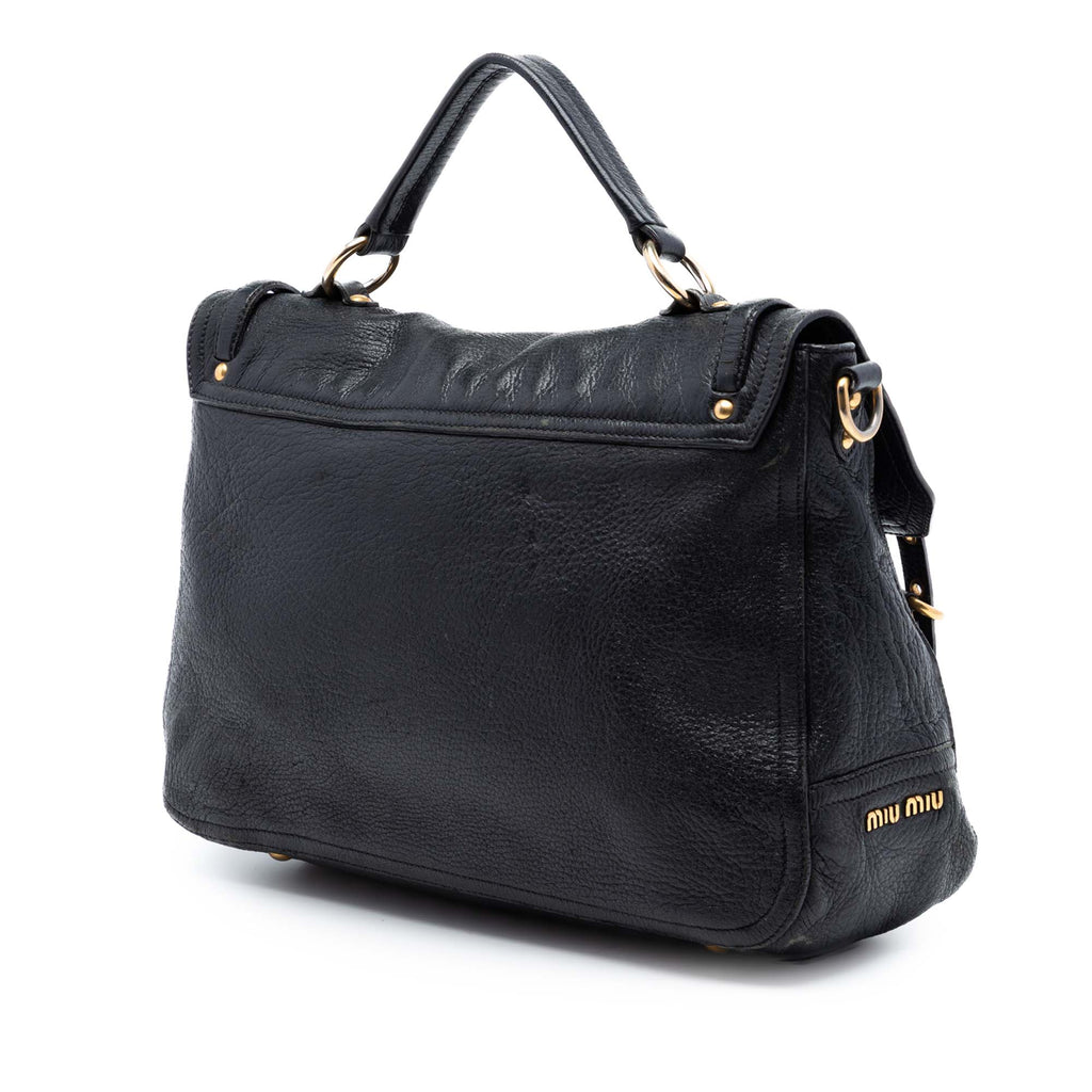 Cervo Deerskin Buckles East West Satchel