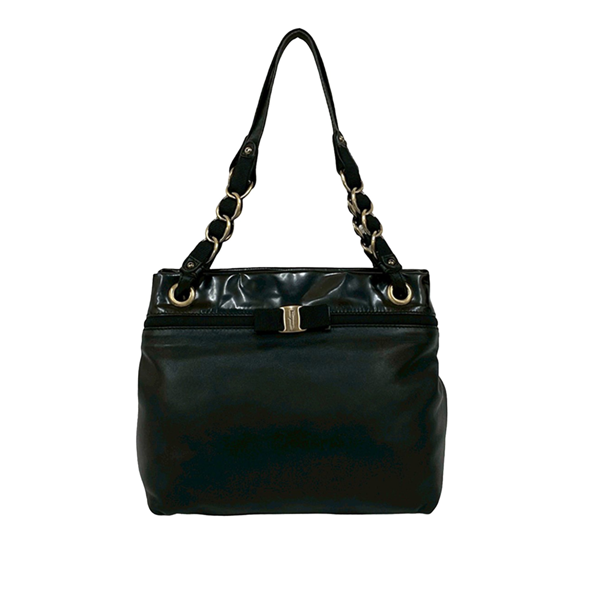 Leather Vara Bow Shoulder Bag