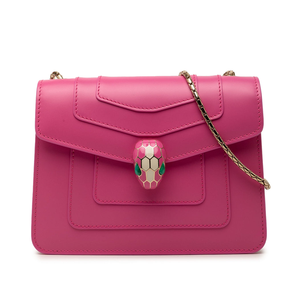Small Leather Square Serpenti Forever Chain Crossbody