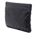 Medium Quilted Caviar Boy O Case Clutch