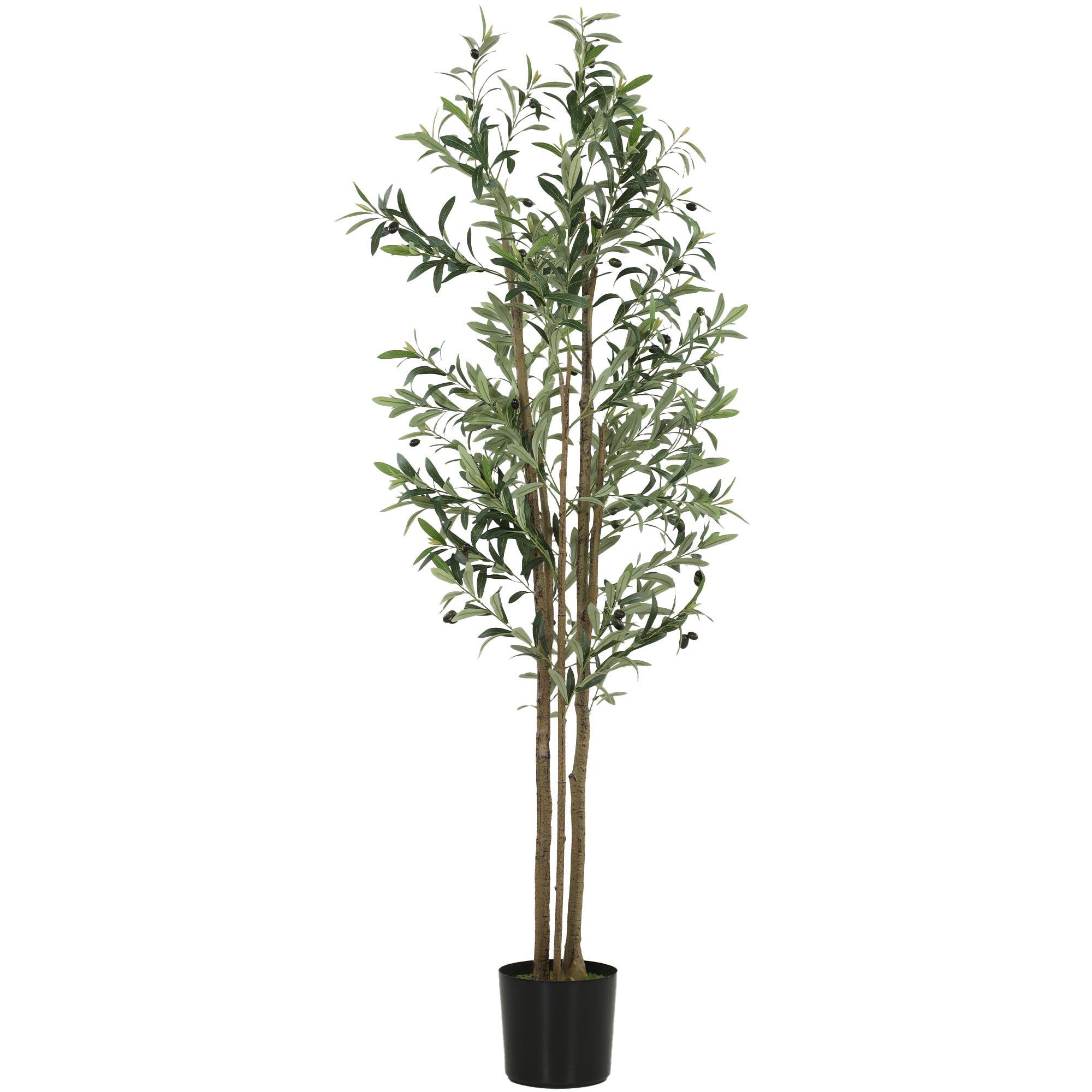 175 cm Artificial Olive Tree with 787 Leaves & Adjustable Branches for Living Room or Home Office