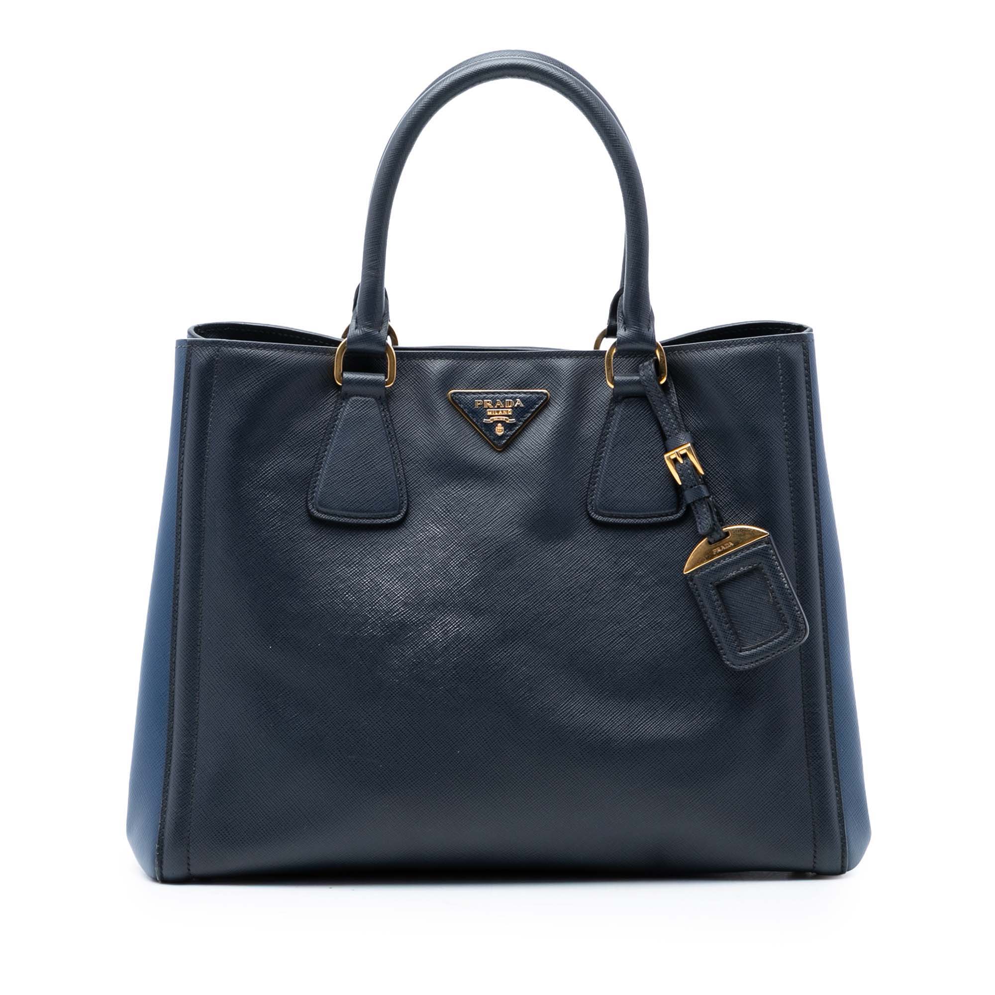 Medium Bicolor Saffiano Lux Galleria Satche