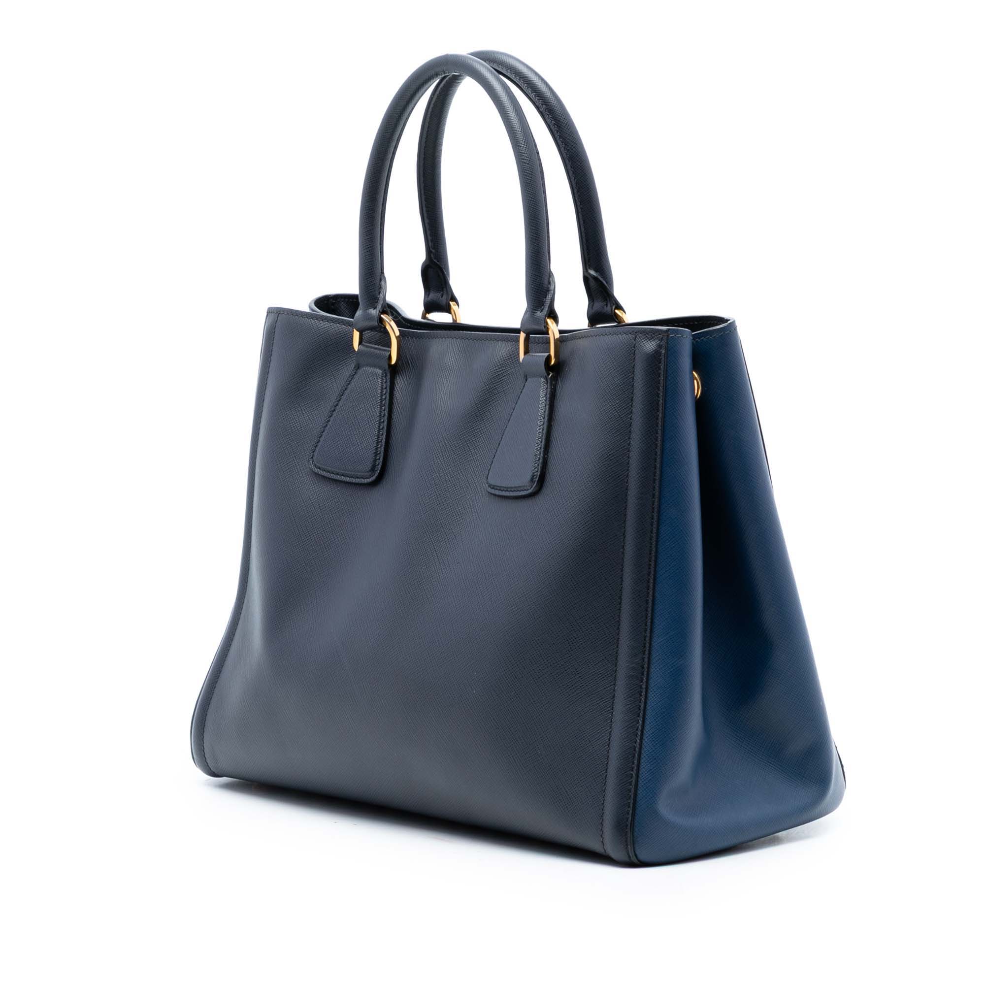 Medium Bicolor Saffiano Lux Galleria Satche