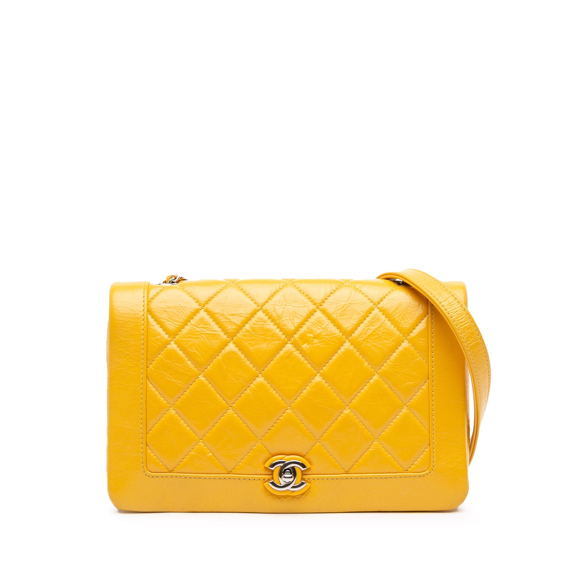 Crumpled Calfskin Bi Quilted Vintage Full Flap