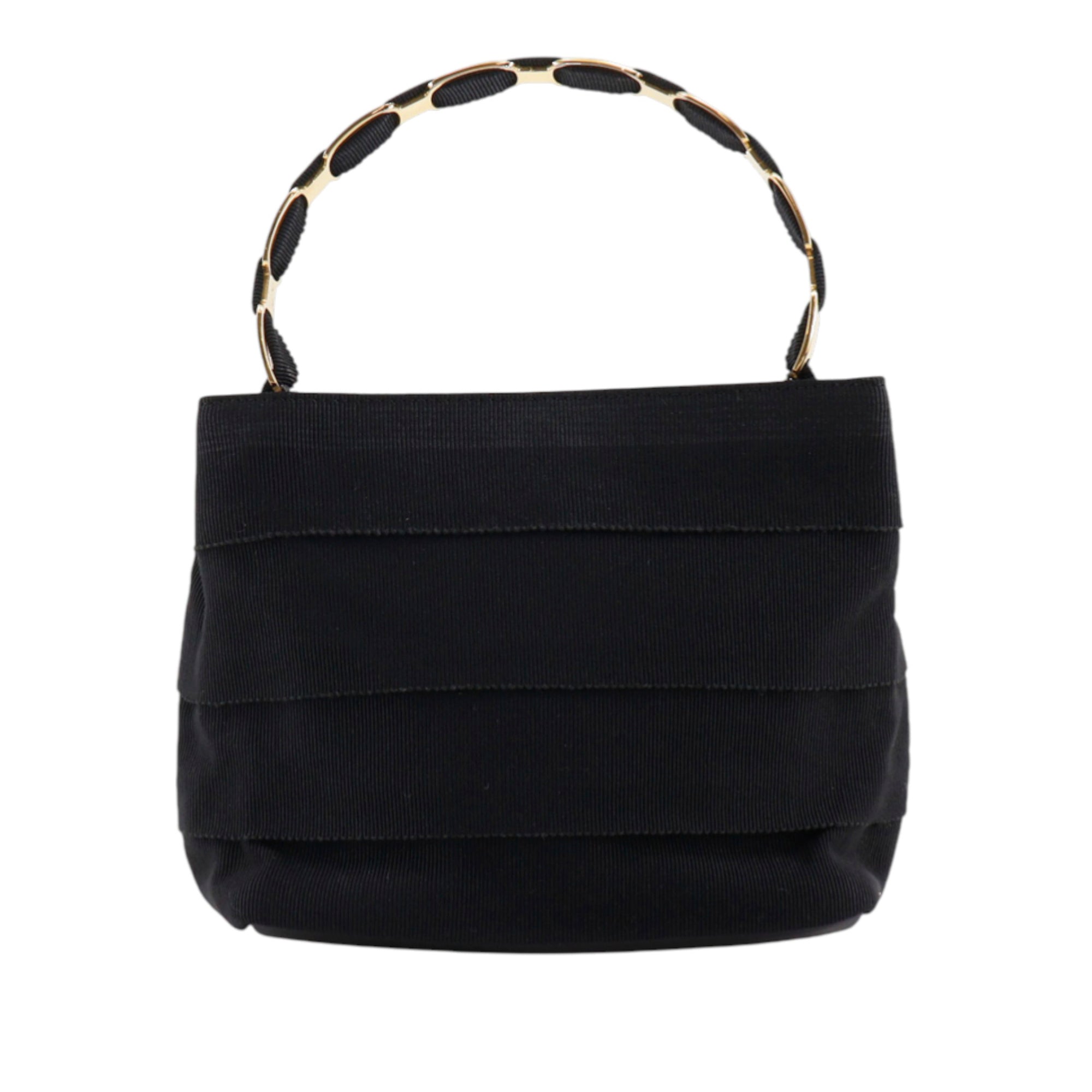 Nylon Tiered Grosgrain Vara Satchel