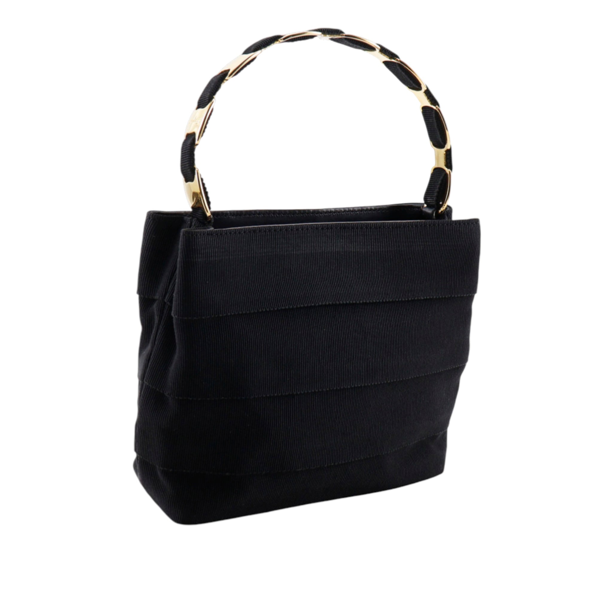 Nylon Tiered Grosgrain Vara Satchel