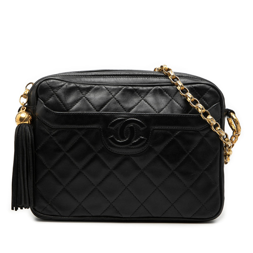 CC Quilted Lambskin Tassel Camera Bag