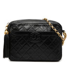 CC Quilted Lambskin Tassel Camera Bag