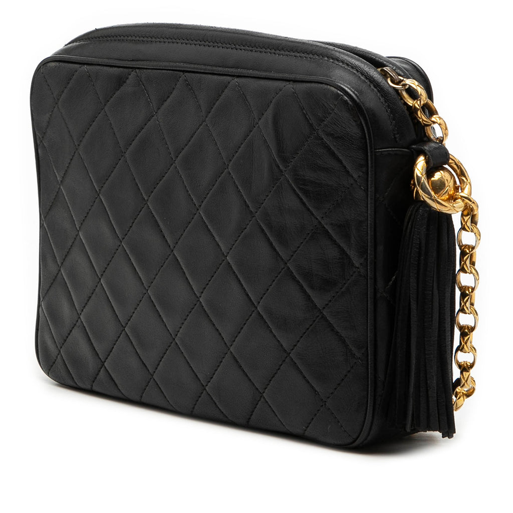 CC Quilted Lambskin Tassel Camera Bag