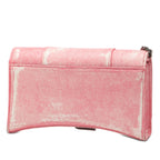 Nappa Denim Printed Hourglass Wallet on Chain