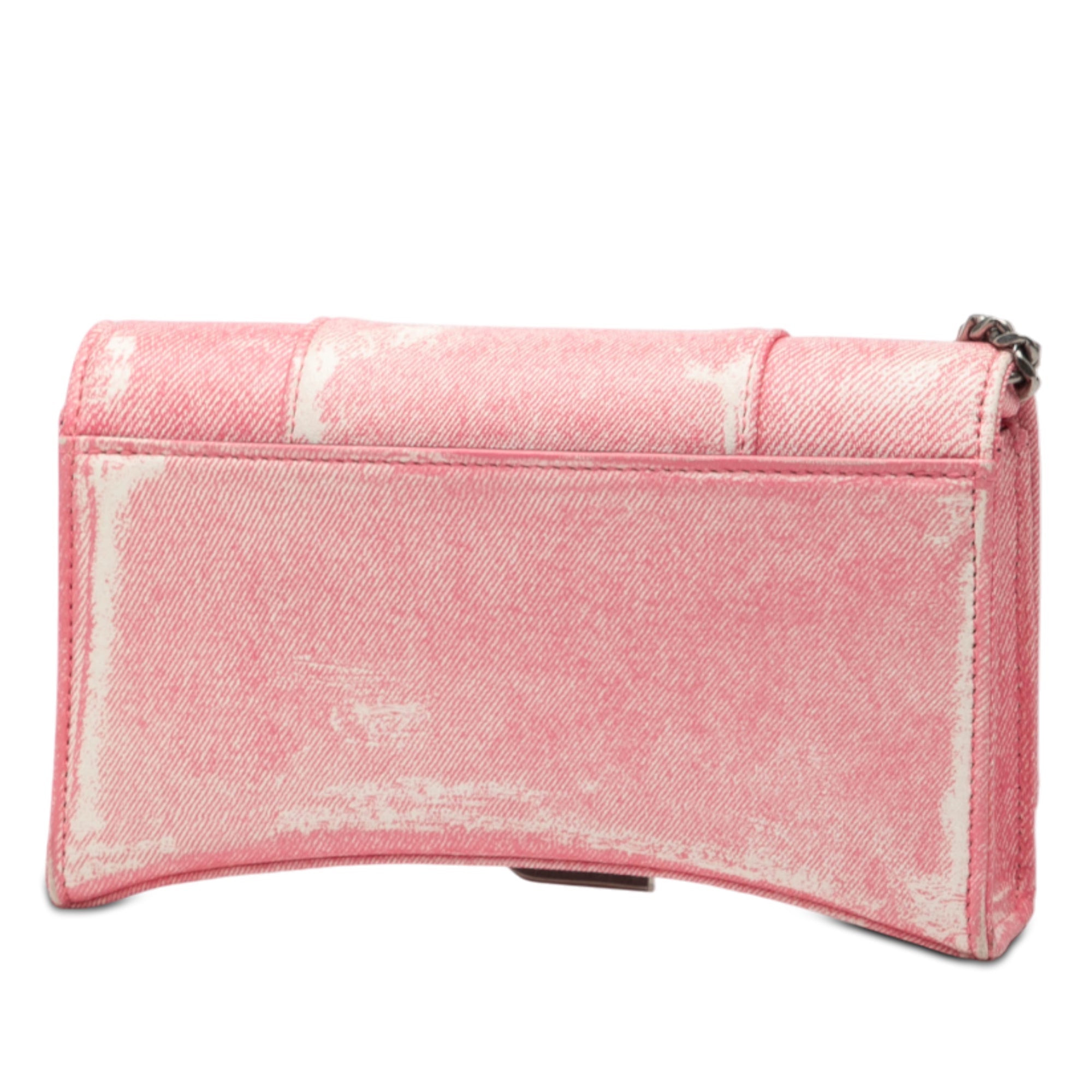 Nappa Denim Printed Hourglass Wallet on Chain
