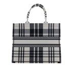 Large Embroidered Canvas Check n Dior Book Tote