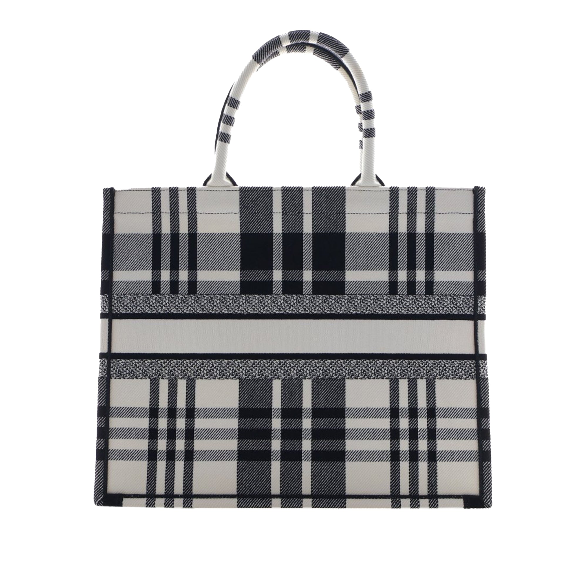 Large Embroidered Canvas Check n Dior Book Tote