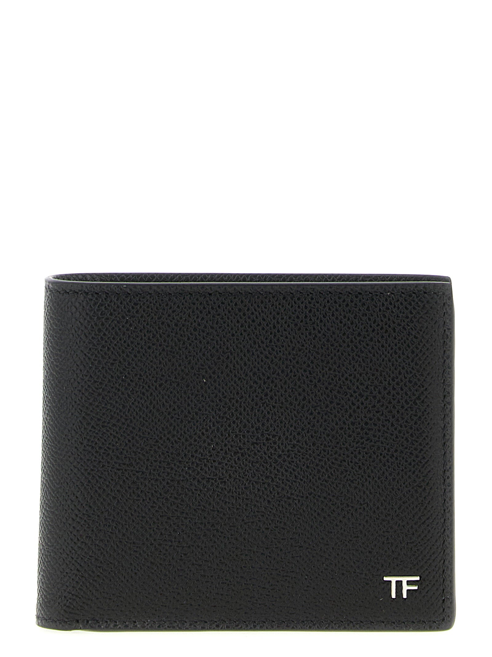 Tom Ford Small-Grain Leather Wallet — Black