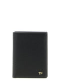 Tom Ford Small-Grain Leather Card Case — Black