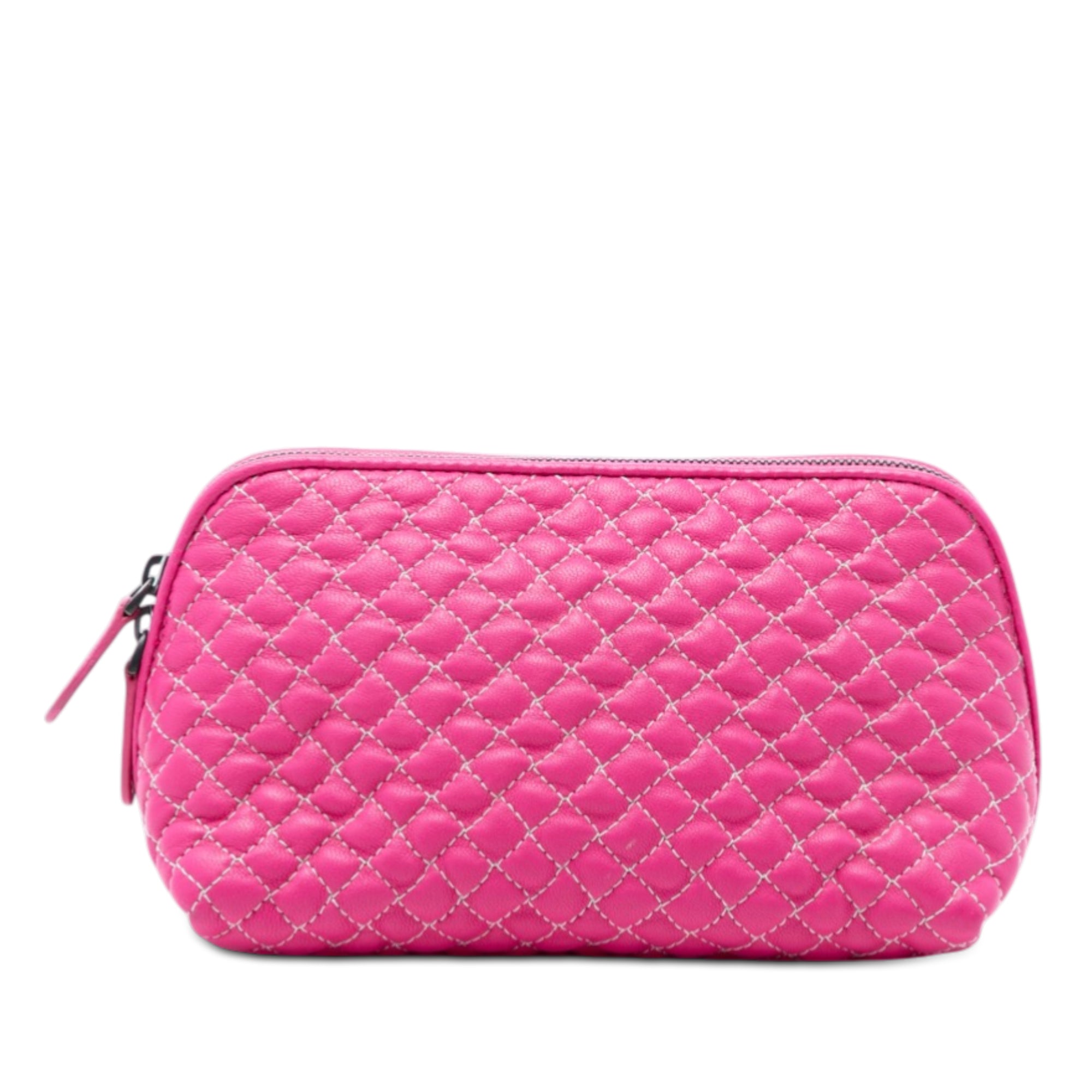 Quilted Nappa Zip Pouch