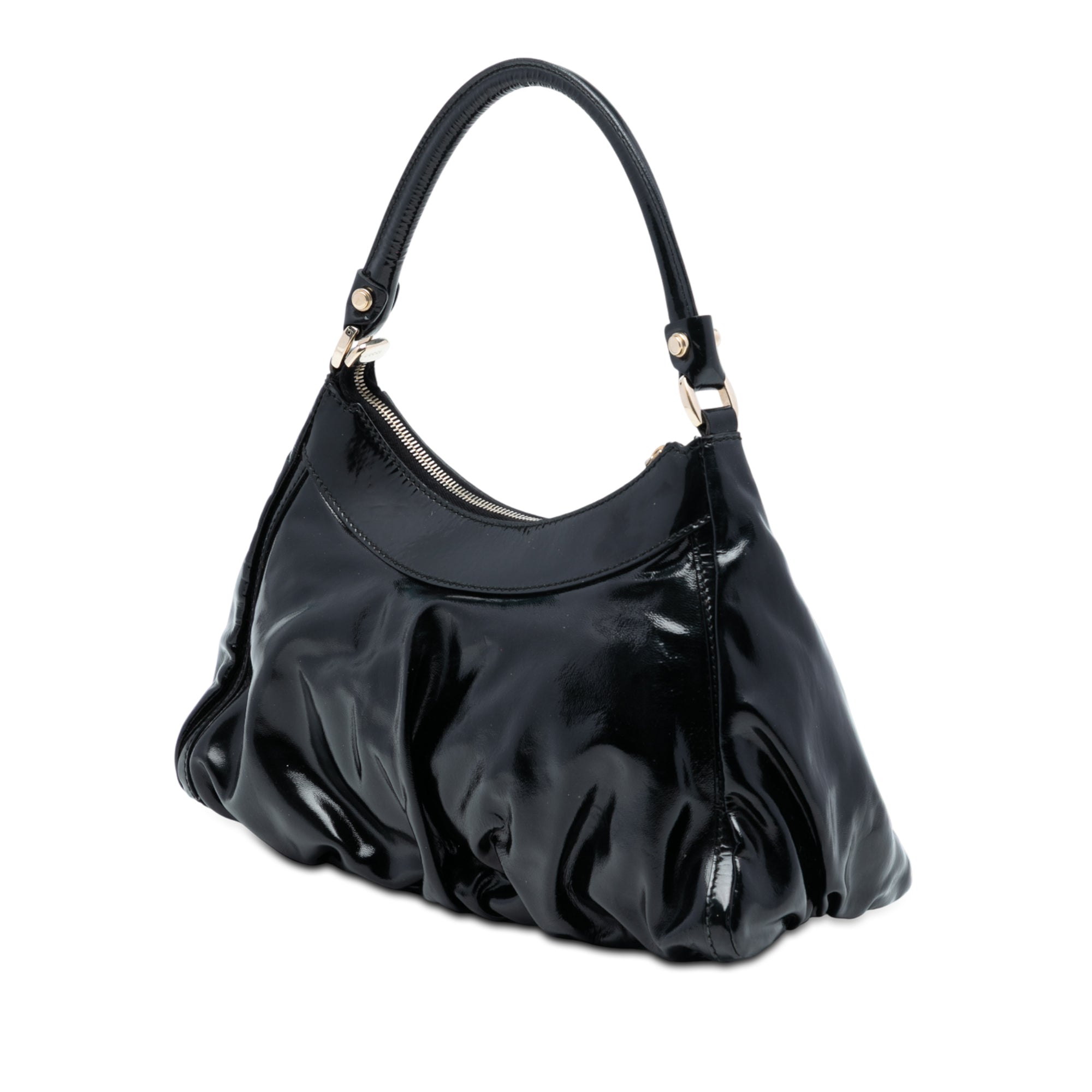 Patent Abbey D Ring Handbag