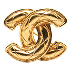 CC Gold Plated Quilted Brooch