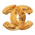 CC Gold Plated Quilted Brooch