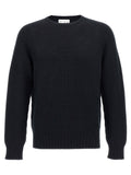 Ma'ry'ya Wool Blend Crew-Neck Sweater — Black