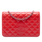 Stitched CC Quilted Lambskin Wallet on Chain