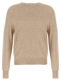 Ma'ry'ya Cashmere-Cotton Blend Sweater — Beige