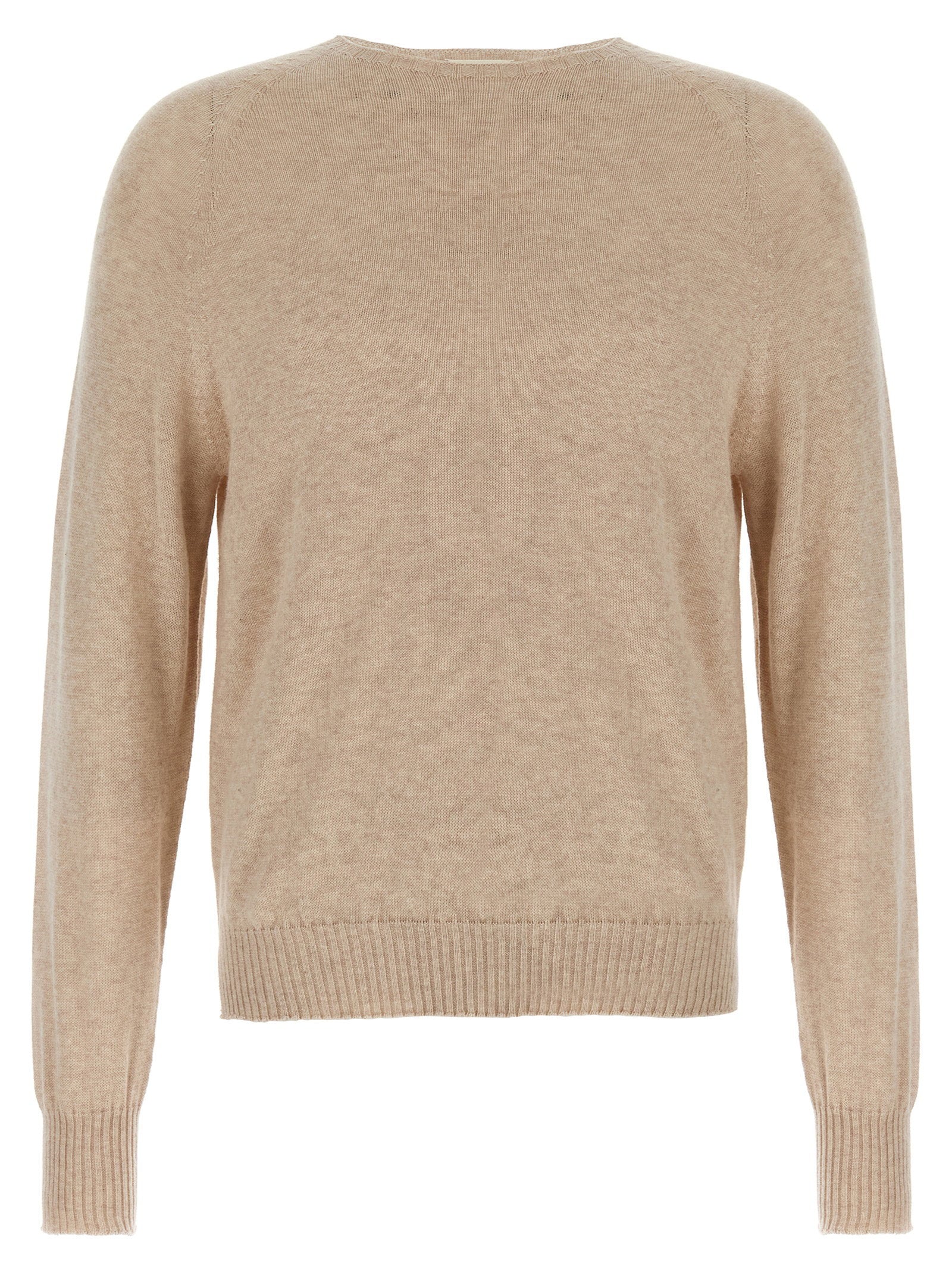Ma'ry'ya Cashmere-Cotton Blend Sweater — Beige