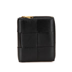 Lambskin Maxi Intreccio Cassette Bifold Zip Wallet