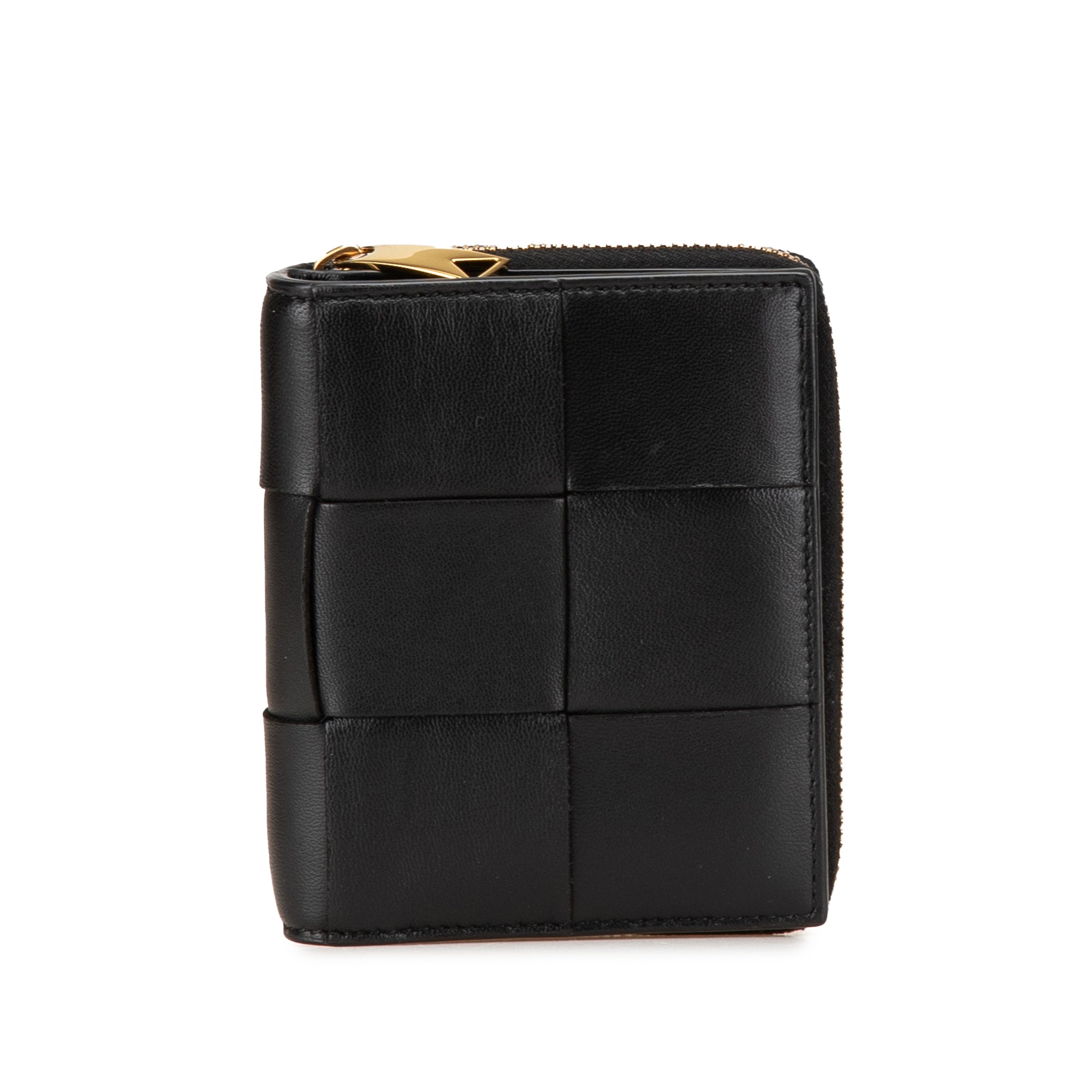 Lambskin Maxi Intreccio Cassette Bifold Zip Wallet