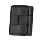 Lambskin Maxi Intreccio Cassette Bifold Zip Wallet