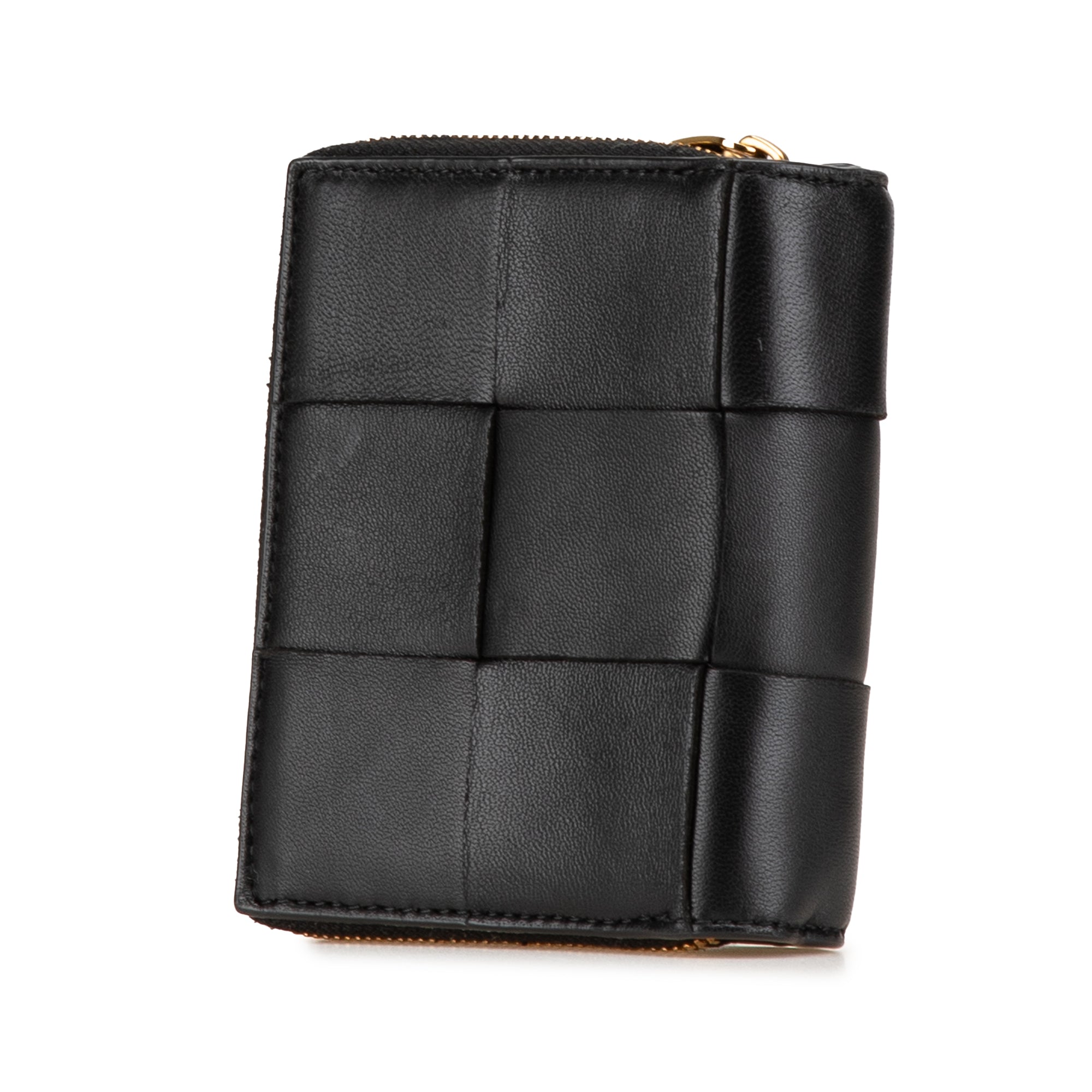 Lambskin Maxi Intreccio Cassette Bifold Zip Wallet