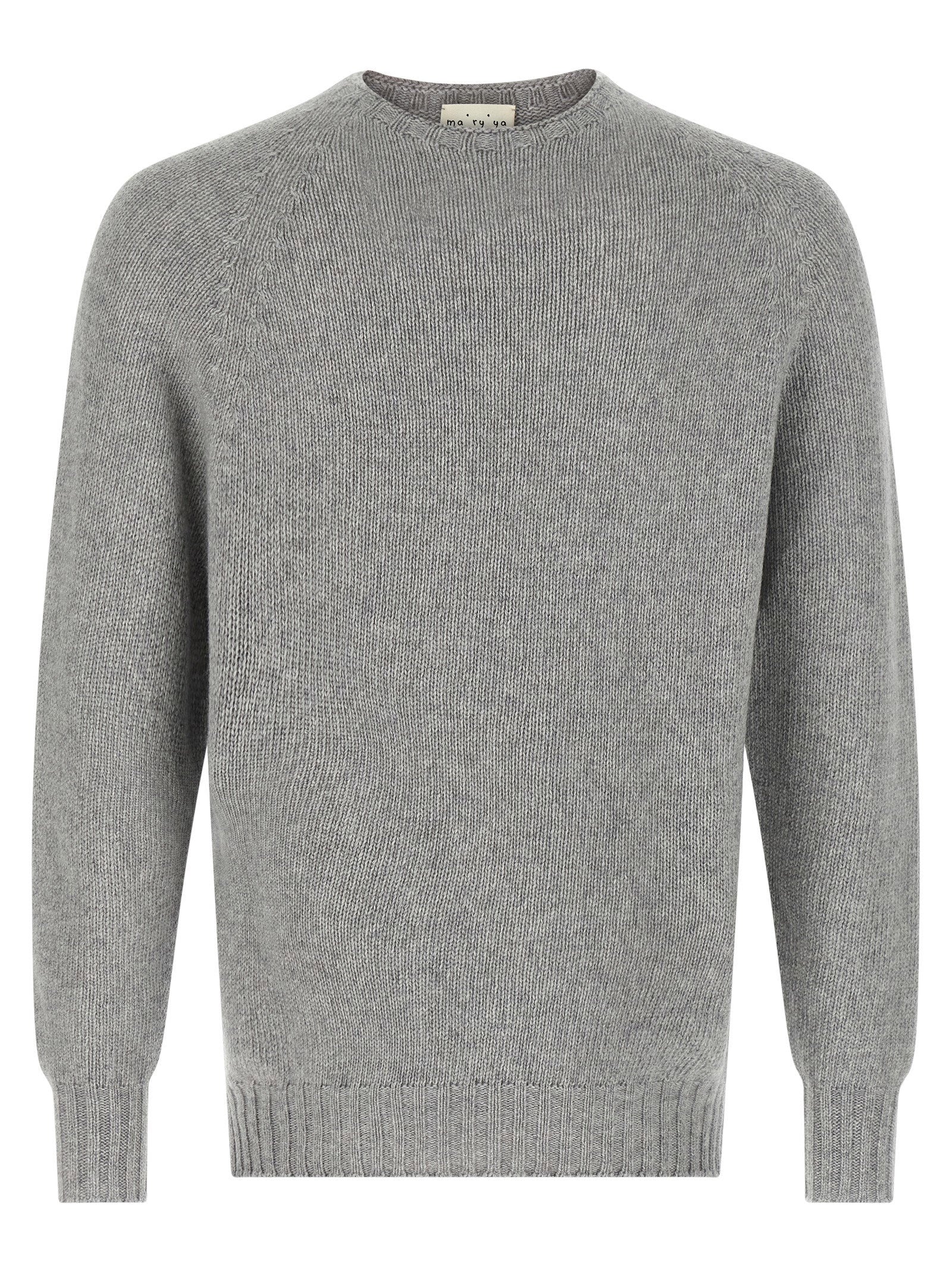 Ma'ry'ya Cashmere Blend Crewneck Sweater — Grey