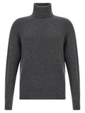 Ma'ry'ya Virgin Wool & Cashmere Blend Sweater — Charcoal
