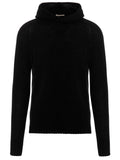Ma'ry'ya Cashmere Blend Wool Hoodie — Black
